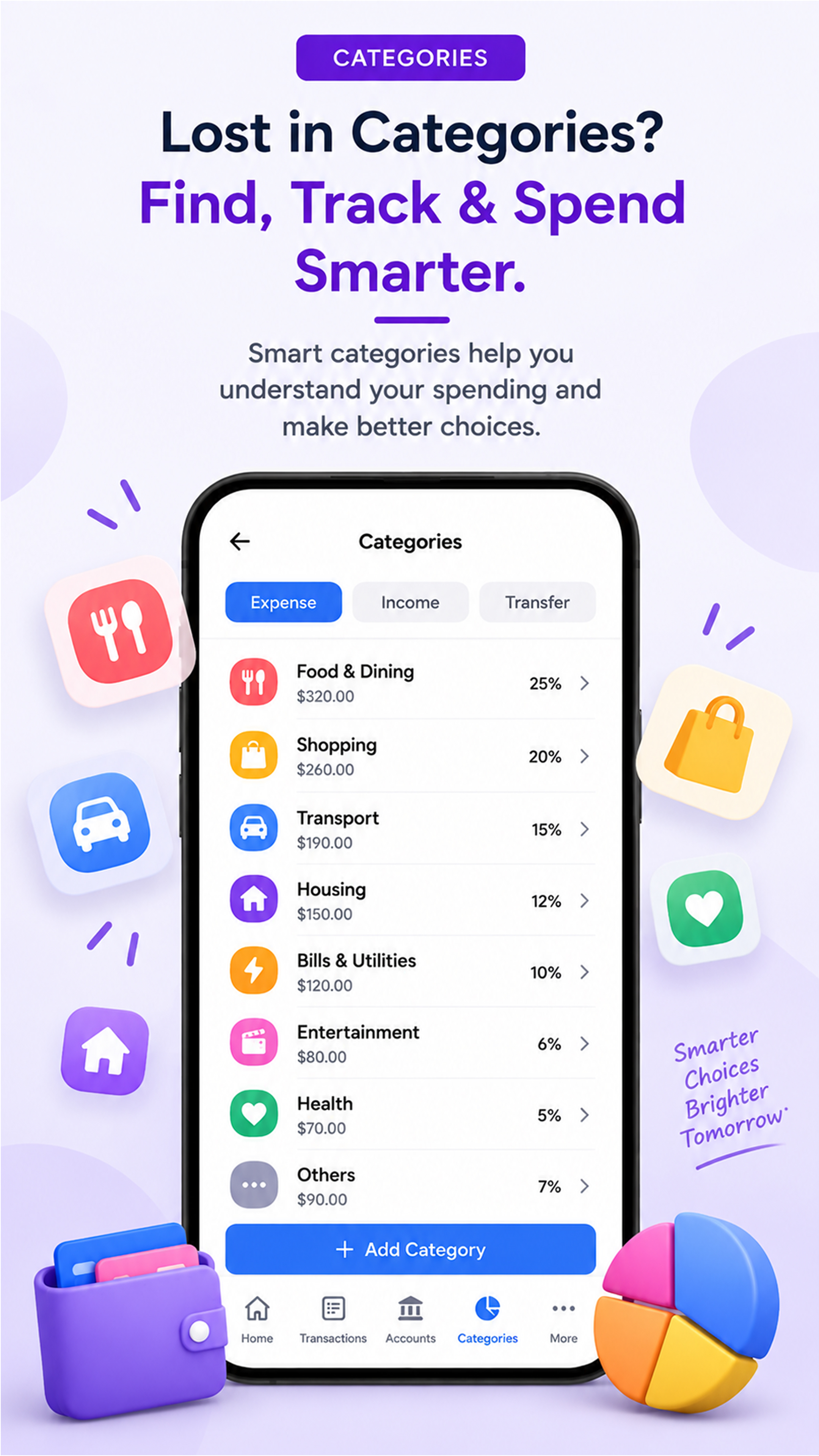Visual 3D Category Charts Screenshot