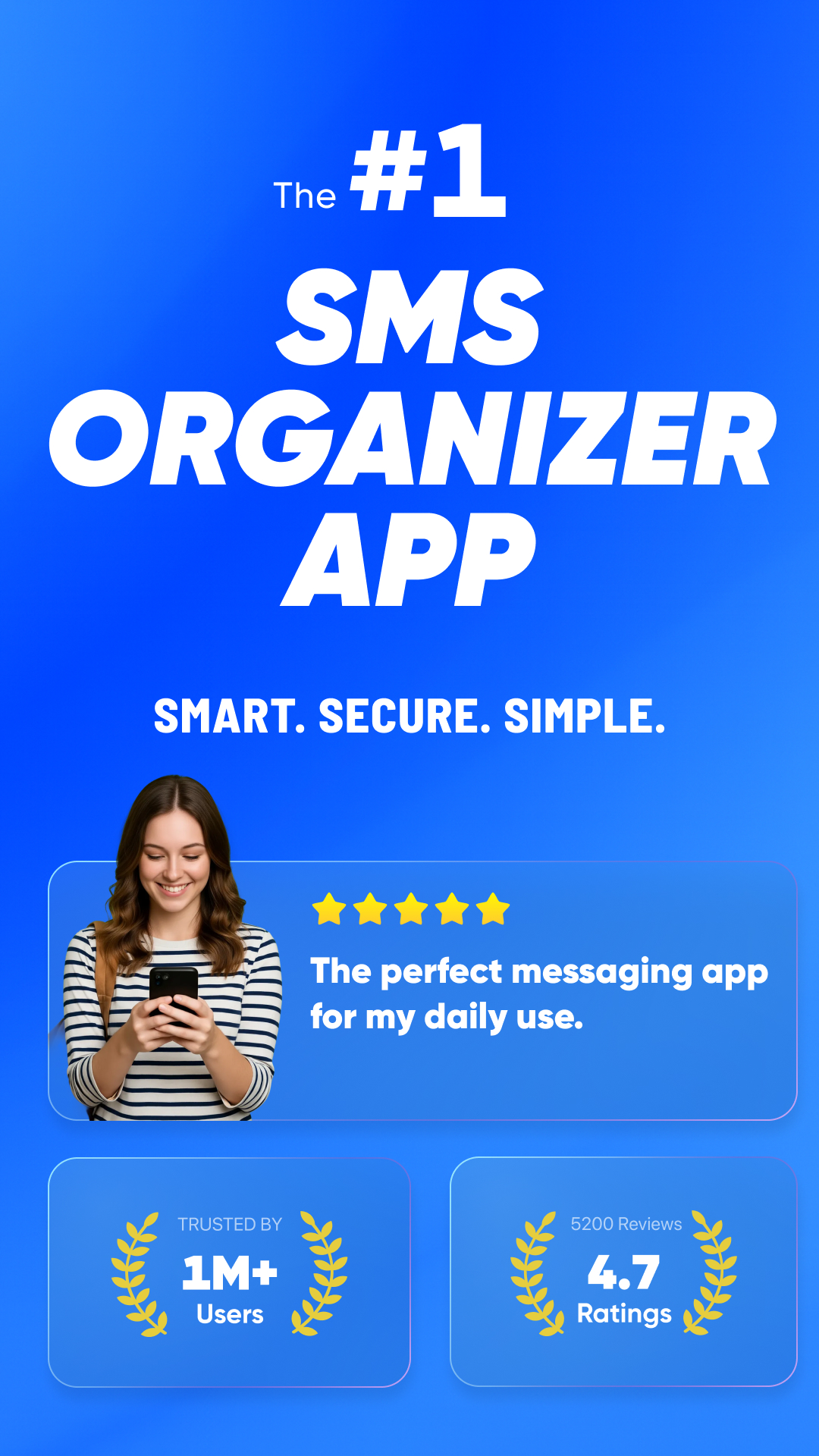 Smart SMS Organizer Hero Screen