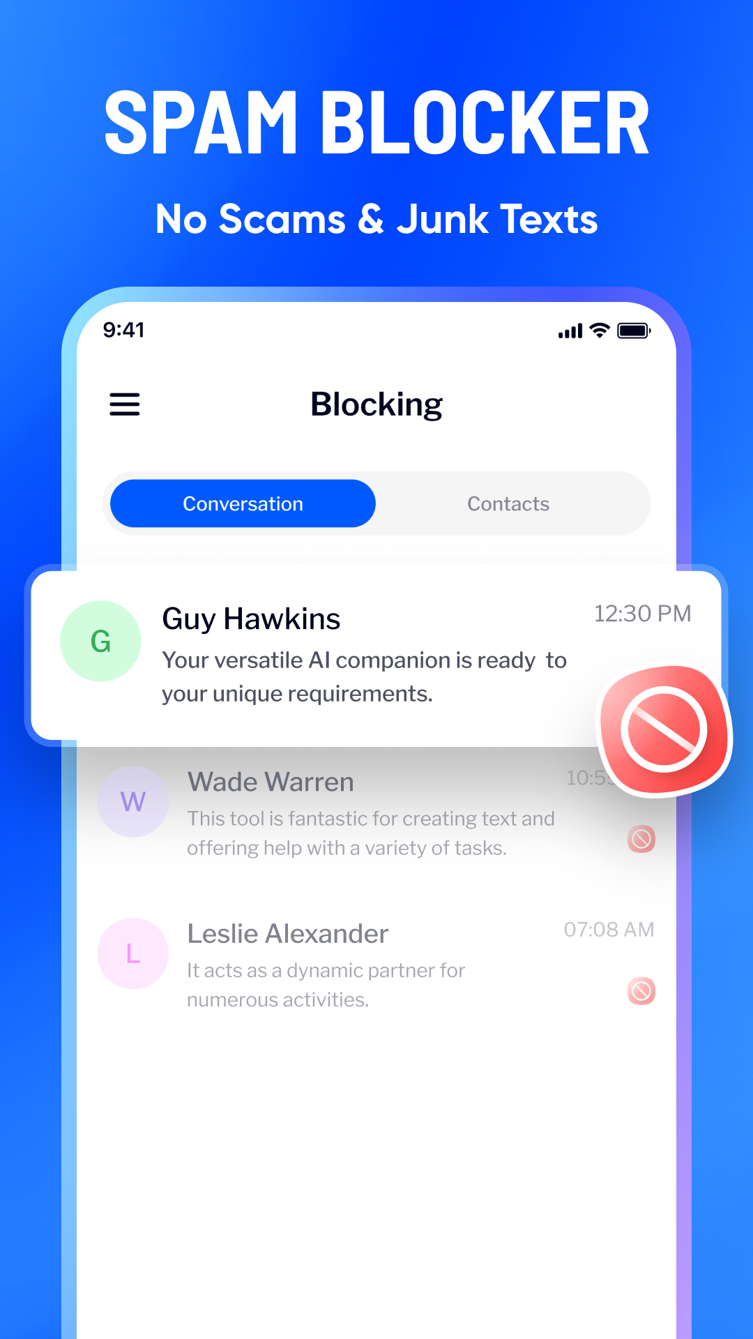 Spam Blocker and Fraud Shield Screenshot